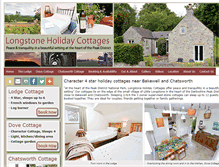 Tablet Screenshot of longstoneholidaycottage.co.uk